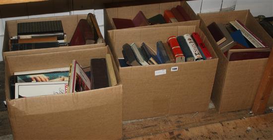 Four boxes of mixed books